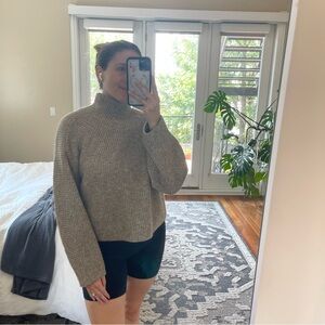 H&M Taupe Women's Turtleneck Sweater